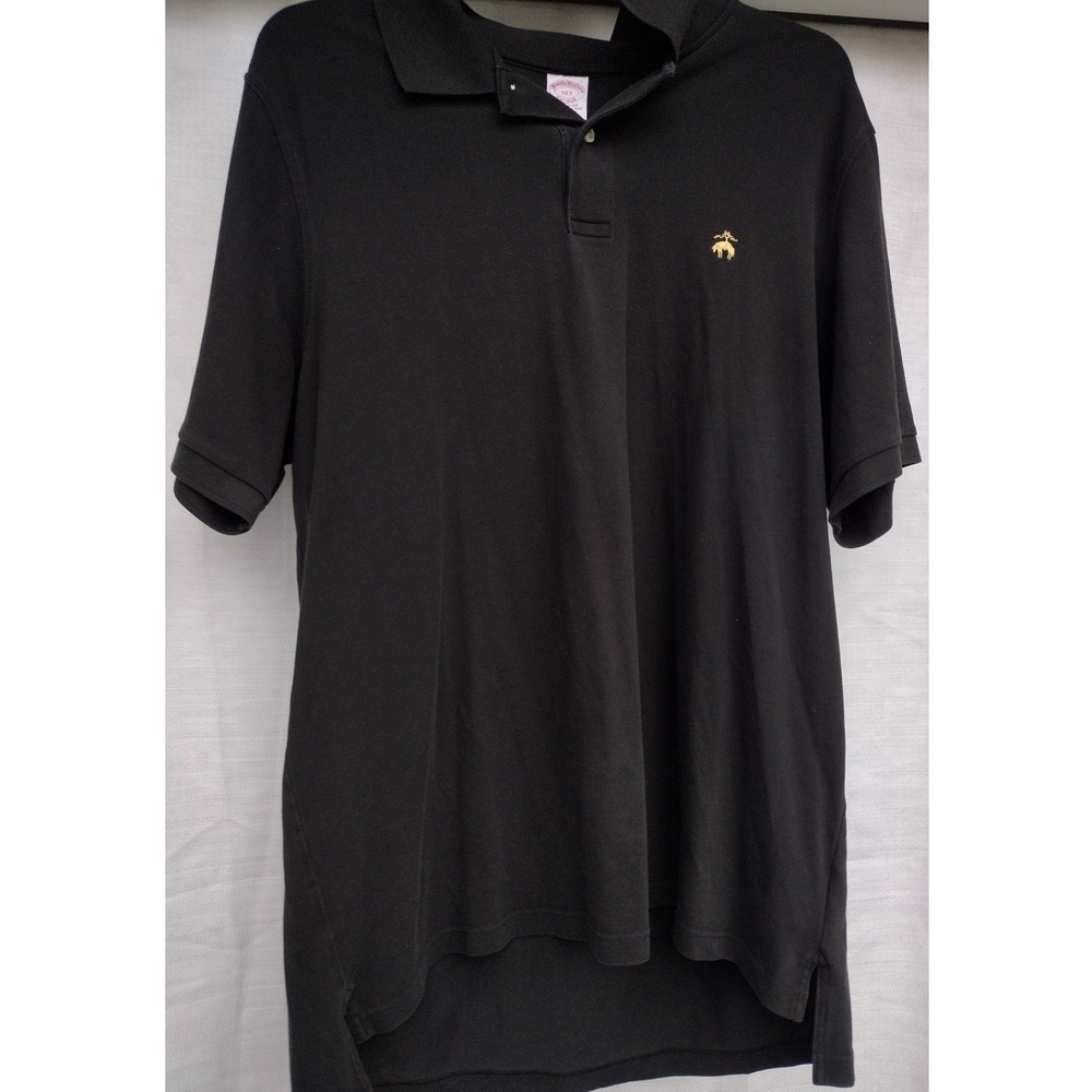 Brooks Brothers Polo Shirt Men's 1XLT Black 100% Cotton USA